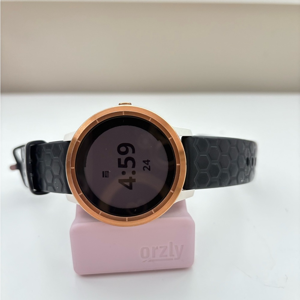 Pink silicone watch stand
